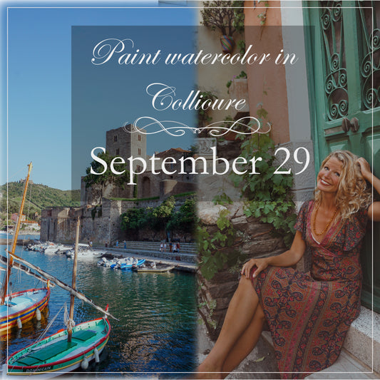Paint watercolor in Collioure, September 29, 2026