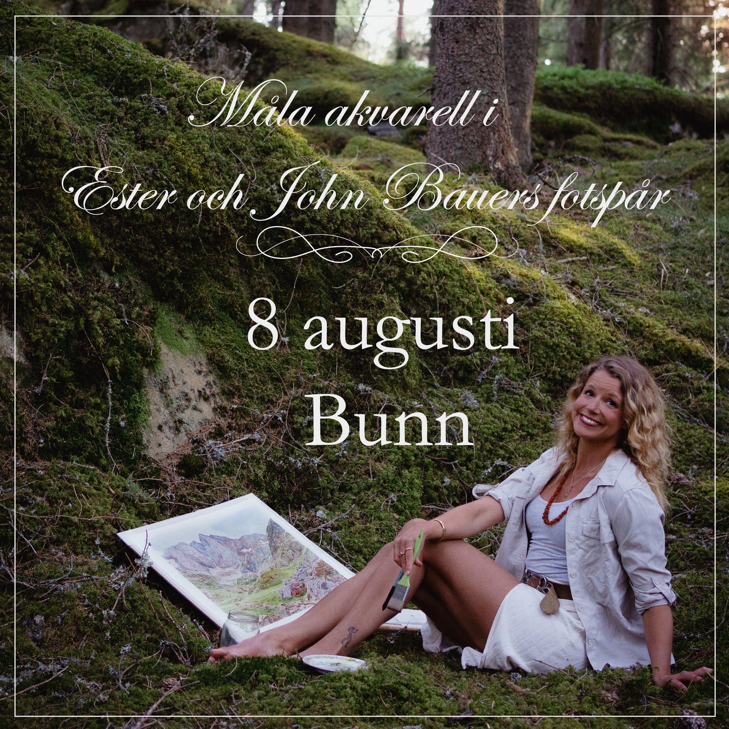 Måla akvarell i Ester och John Bauers fotspår, 8 augusti