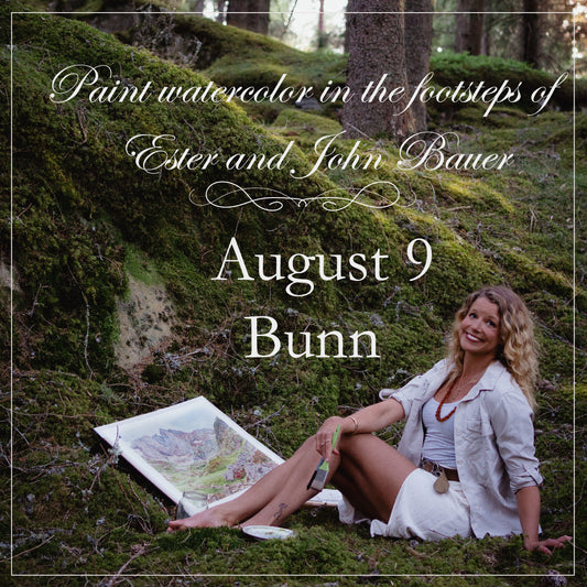 Paint watercolor in the footsteps of Ester and John Bauer, August 9, 2026